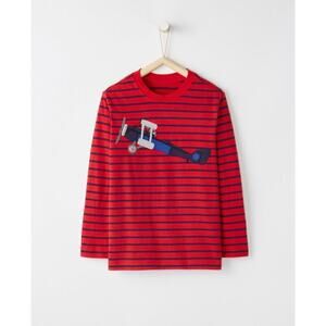 NWT Hanna Andersson Big Boys Applique Tee Size14-16/160 Hanna Red/Navy $34